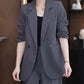 Trendige zweiteilige Outfits für Frauen mit Blazer und Hose in Uni-Farben