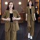 Trendige zweiteilige Outfits für Frauen mit Blazer und Hose in Uni-Farben