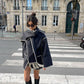 🧣Ladies' tweed coat with tassel scarf
