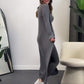 Gestricktes Stretch-Tanktop, Leggings mit hoher Taille und lange Strickjacke für Frauen, 3-teiliges Set