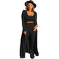 Gestricktes Stretch-Tanktop, Leggings mit hoher Taille und lange Strickjacke für Frauen, 3-teiliges Set