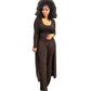 Gestricktes Stretch-Tanktop, Leggings mit hoher Taille und lange Strickjacke für Frauen, 3-teiliges Set