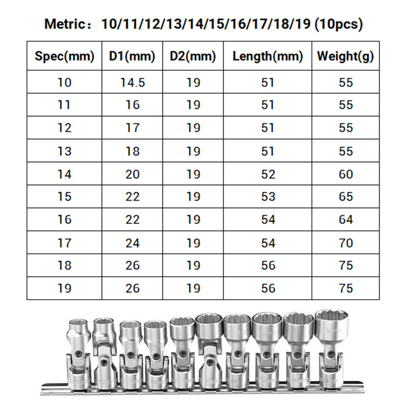 🔧12-facher Kardanschlüsselsatz