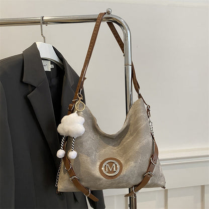 Weiche Vintage-Schultertasche für Damen