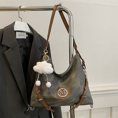 Weiche Vintage-Schultertasche für Damen