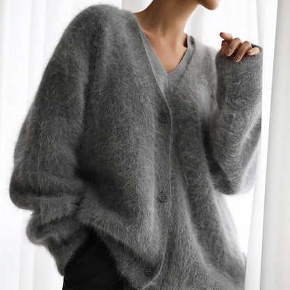 Kuscheliger, flauschiger Cardigan aus Strick für Damen