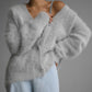 Kuscheliger, flauschiger Cardigan aus Strick für Damen