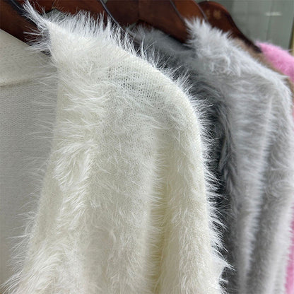 Kuscheliger, flauschiger Cardigan aus Strick für Damen