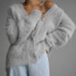 Kuscheliger, flauschiger Cardigan aus Strick für Damen