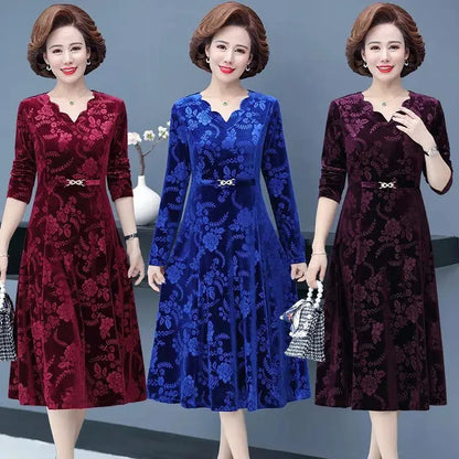 Elegantes Midikleid mit langen Ärmeln