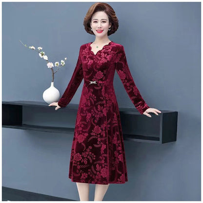 Elegantes Midikleid mit langen Ärmeln