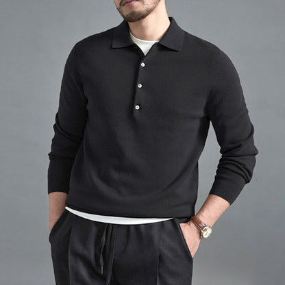 🎁Weihnachtsaktion🎅Elegantes, einfaches und stilvolles Strickhemd mit Revers