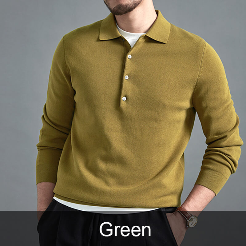 🎁Weihnachtsaktion🎅Elegantes, einfaches und stilvolles Strickhemd mit Revers
