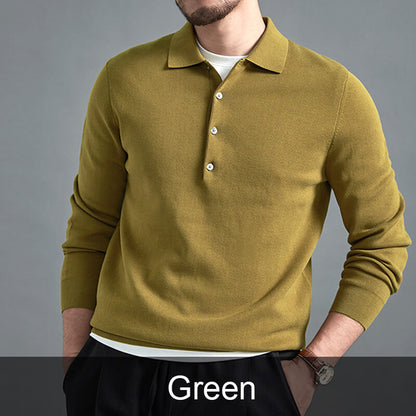 🎁Weihnachtsaktion🎅Elegantes, einfaches und stilvolles Strickhemd mit Revers