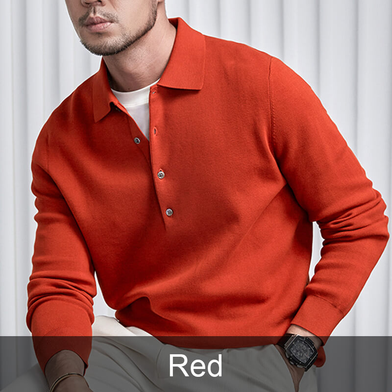 🎁Weihnachtsaktion🎅Elegantes, einfaches und stilvolles Strickhemd mit Revers