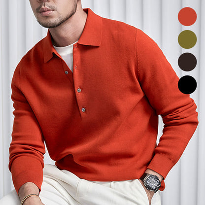 🎁Weihnachtsaktion🎅Elegantes, einfaches und stilvolles Strickhemd mit Revers