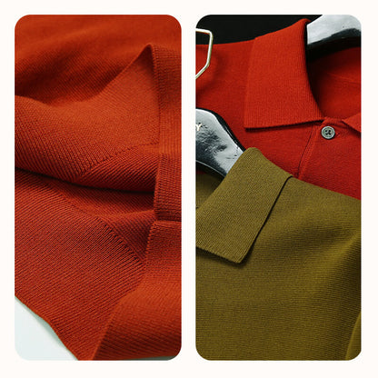 🎁Weihnachtsaktion🎅Elegantes, einfaches und stilvolles Strickhemd mit Revers