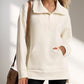 🔥Heißer Verkauf 50% Rabatt🔥Lässiges Damen-Pullover-Top mit halbem Revers und tiefem Saum