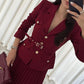 🎄✨Weihnachts-Specials 49% RABATT🎄Zweiteiliges Set aus Reversblazer und Faltenrock für Damen 👗(mit Gürtel)