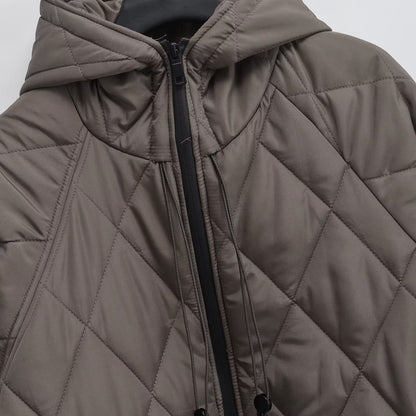 ❄️Heißer Winterschlussverkauf❄️Langer Steppmantel mit Kapuze und Reißverschluss für Frauen