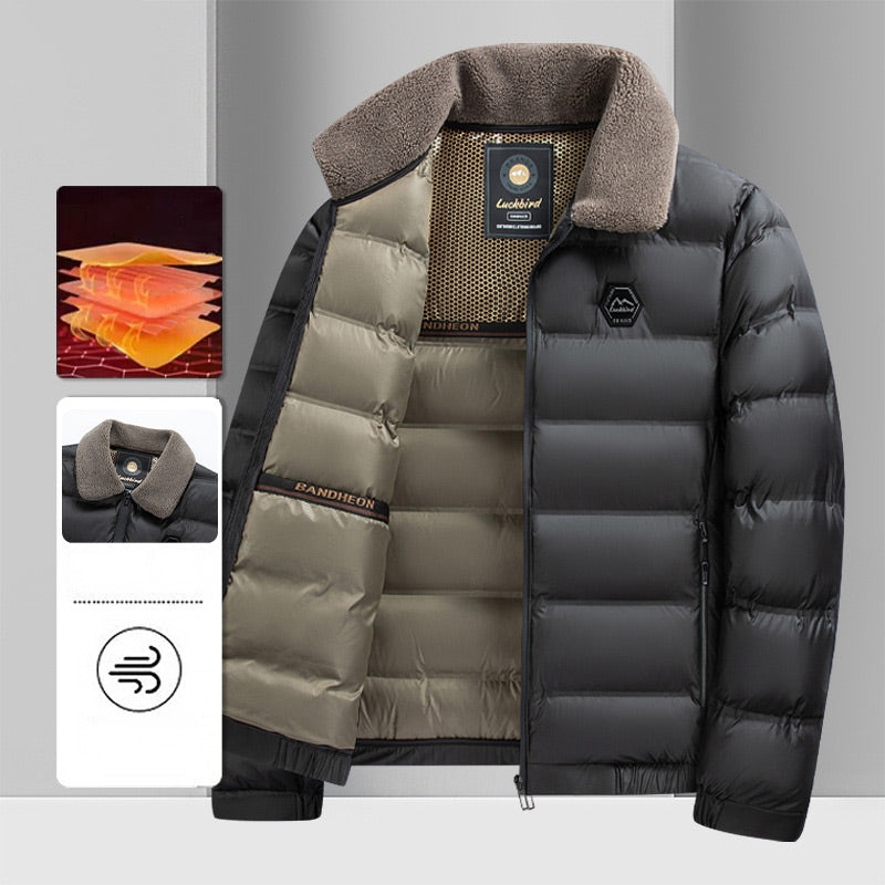 🔥Wärmende, wasserdichte Herren-Daunenjacke mit Kragen🔥