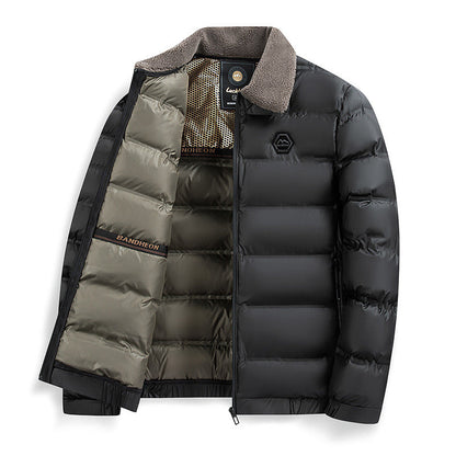 🔥Wärmende, wasserdichte Herren-Daunenjacke mit Kragen🔥