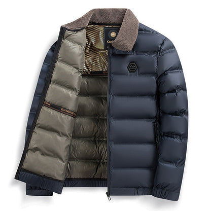 🔥Wärmende, wasserdichte Herren-Daunenjacke mit Kragen🔥
