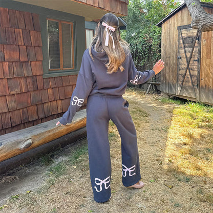 Hoodie-Set mit Schleife für Damen