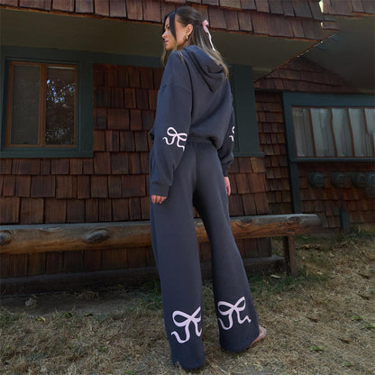 Hoodie-Set mit Schleife für Damen