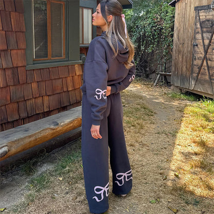 Hoodie-Set mit Schleife für Damen
