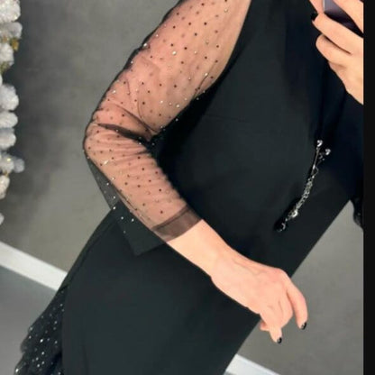 🖤Black Friday 49% Ausverkauf💥Schwarz-Kurzes Abendkleid