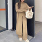 2-teiliges Set aus Strickoberteil mit Schlitz und langer Hose