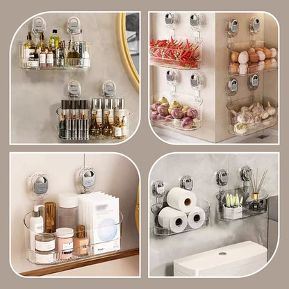 🎁Black Friday Sale – Zeitlich begrenzt 34%RABATT🎁Aufbewahrungsregal mit Saugnapf und Abflussloch