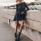 ✨Weihnachts-Specials🎁Elegantes langärmeliges Paillettenkleid für Damen