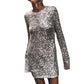 ✨Weihnachts-Specials🎁Elegantes langärmeliges Paillettenkleid für Damen