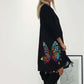 Lockeres Kleid mit Schmetterlingsdruck und Rundhalsausschnitt für Damen
