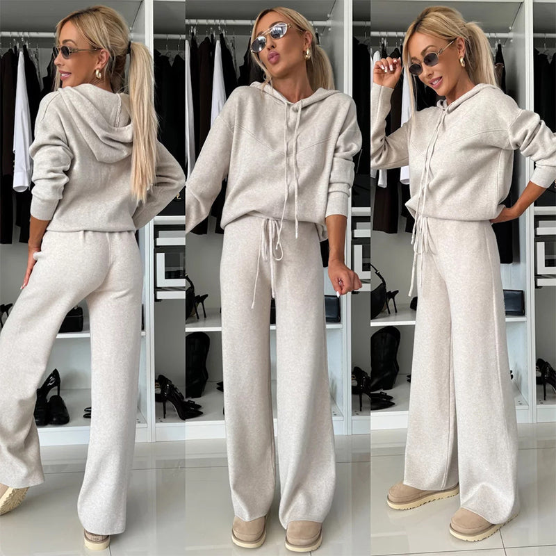 Lässiges 2-teiliges Set mit Kapuzenpullover
