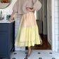 Elastischer Maxi-Stufenrock mit hoher Taille für Damen