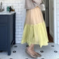 Elastischer Maxi-Stufenrock mit hoher Taille für Damen