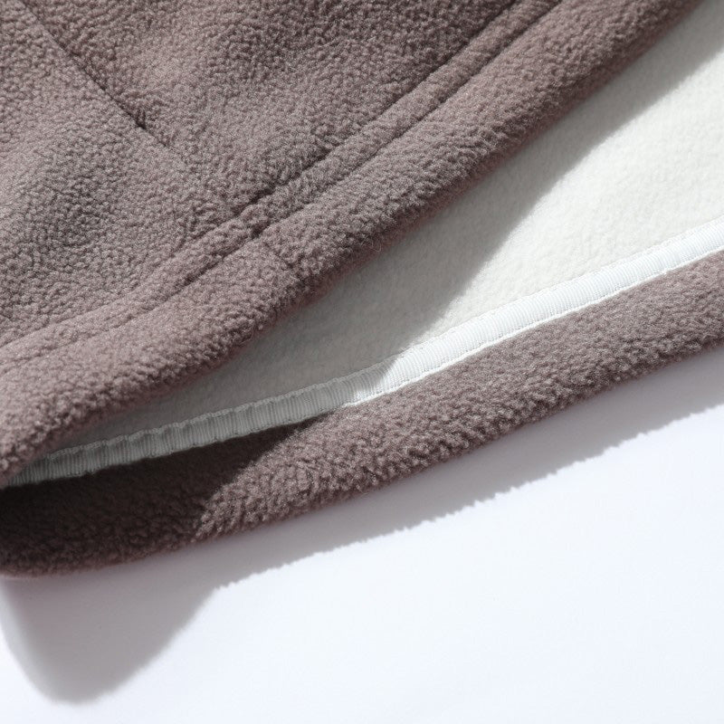 🔥[Bestes Geschenk]🔥 Warme Jacke aus doppelseitigem Kunstfell mit Kapuze🙋‍♂️