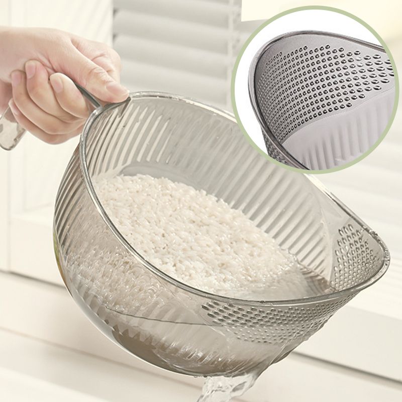 🍚 50% RABATT! 🥣 Mehrzweck-Reiswaschschüssel-Sieb mit Handgriff – Integriertes Sieb, Rutschfester Griff & Ideal Zum Waschen, Abtropfen & Servieren Von Reis & Gemüse 🥗