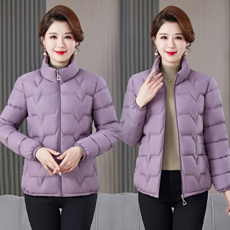 Damen Winterjacke mit Stehkragen und Steppdesign