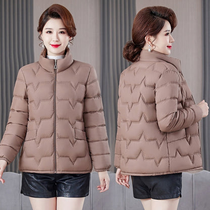 Damen Winterjacke mit Stehkragen und Steppdesign