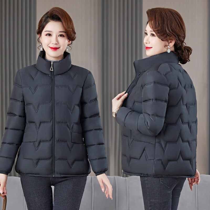 Damen Winterjacke mit Stehkragen und Steppdesign