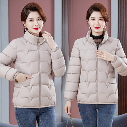 Damen Winterjacke mit Stehkragen und Steppdesign