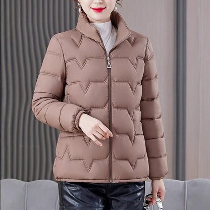Damen Winterjacke mit Stehkragen und Steppdesign