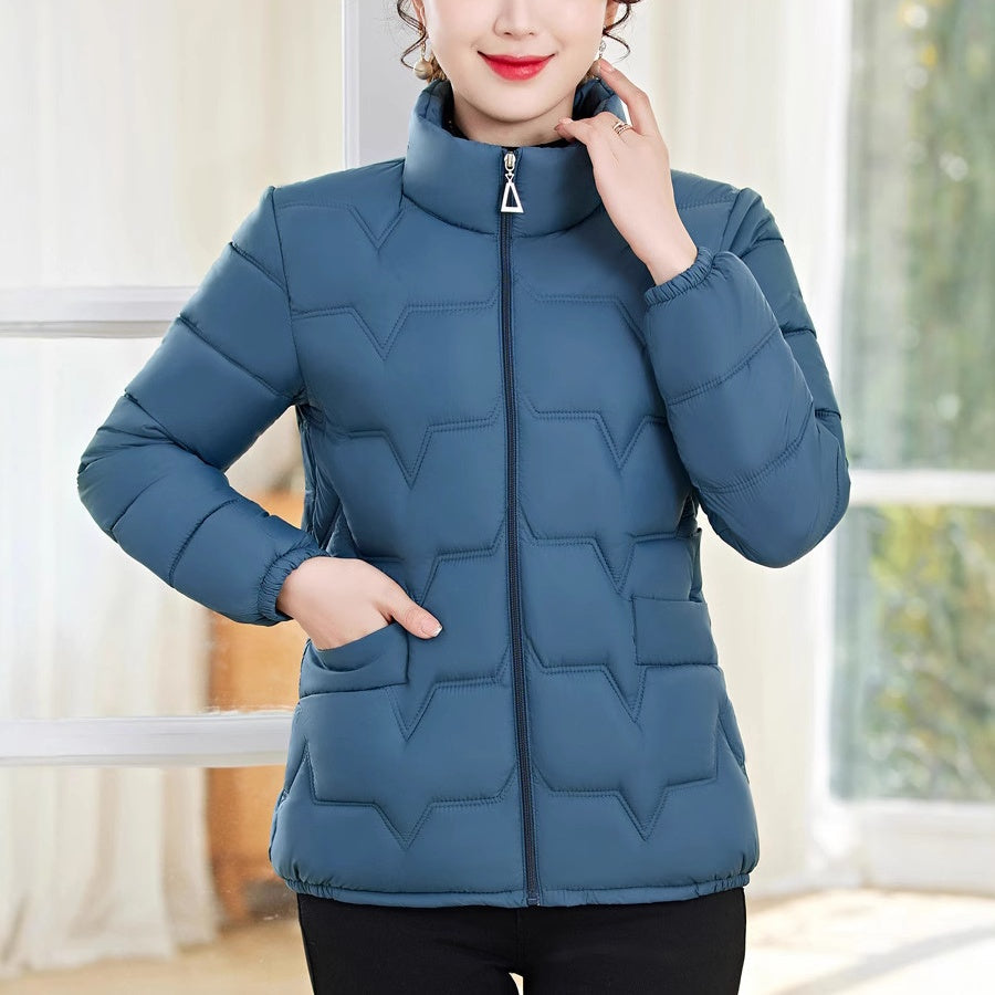 Damen Winterjacke mit Stehkragen und Steppdesign