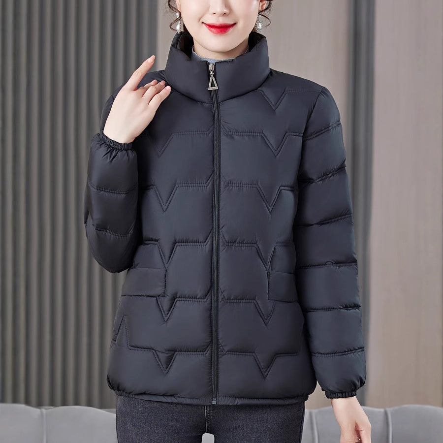 Damen Winterjacke mit Stehkragen und Steppdesign