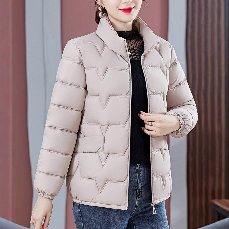 Damen Winterjacke mit Stehkragen und Steppdesign