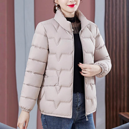 Damen Winterjacke mit Stehkragen und Steppdesign